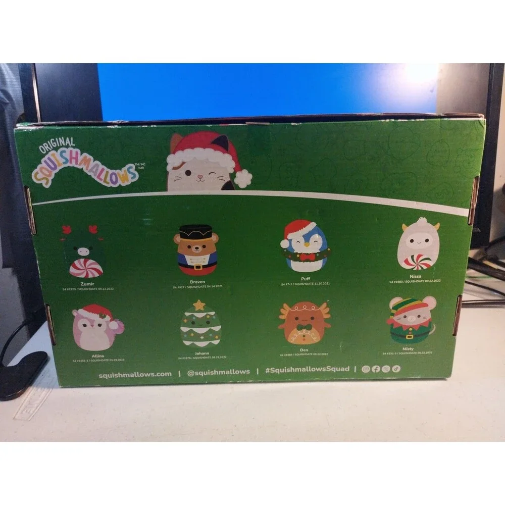 Squishmallows 4 Inch Christmas Ornaments Set #3 2024 - 8 Mini Plush Holiday NIB